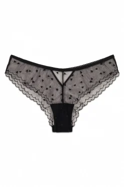 Braga ancha brasile&ntilde;a tul bordado negro