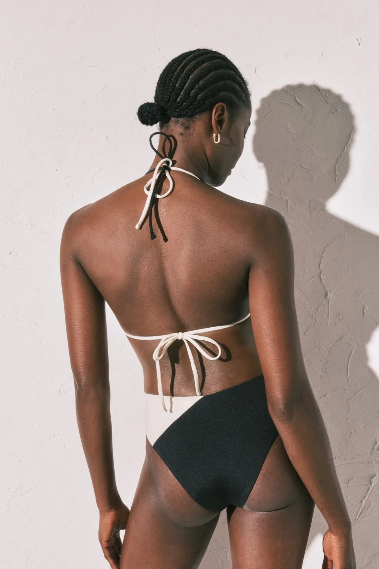 Braga bikini alta color block B&W