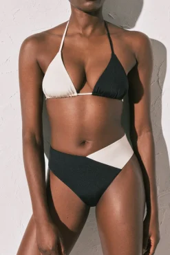 Braga bikini alta color block B&W