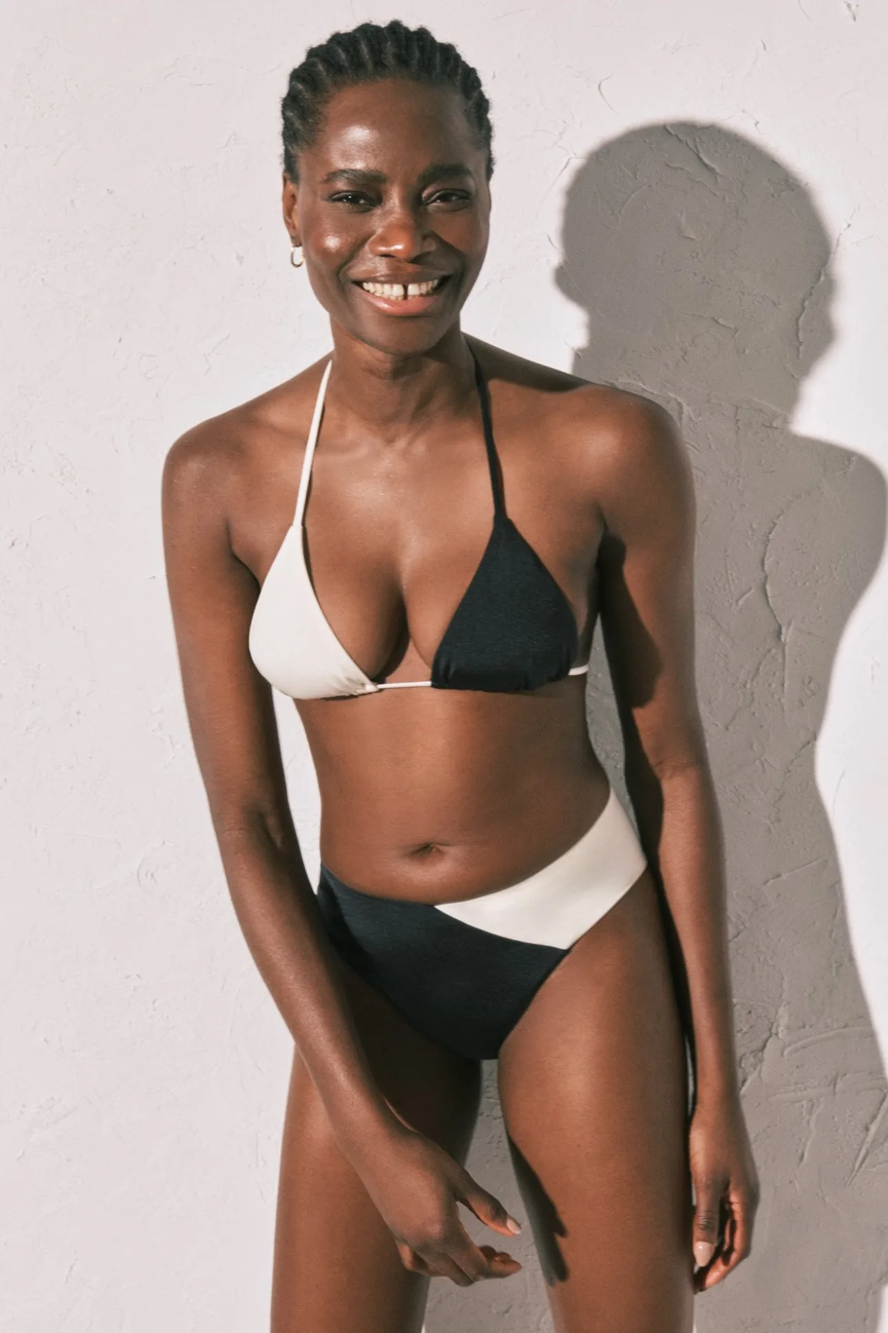 Braga bikini alta color block B&W