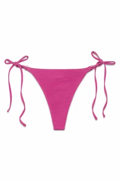 Braga bikini tanga tira rosa brillo