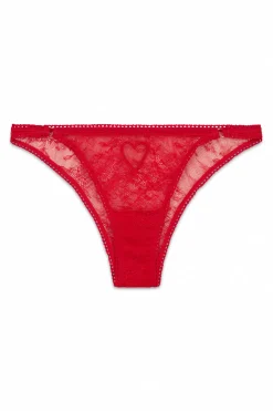 Braga brasile&ntilde;a tira encaje rojo