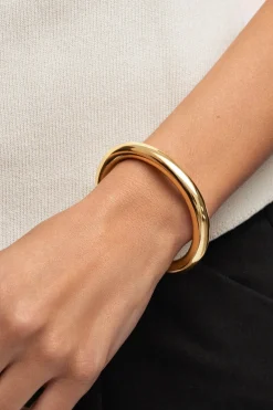 Brazalete Allegra Acero Ba&ntilde;o Oro