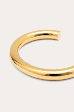 Brazalete Allegra Acero Ba&ntilde;o Oro