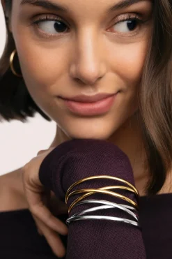 Brazalete Triple Diana Acero