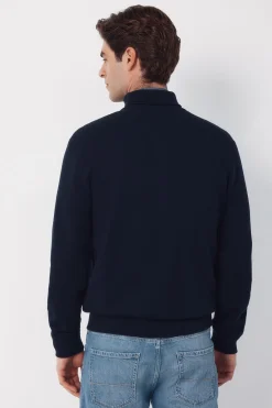 C&aacute;rdigan algod&oacute;n cremallera cuello polo