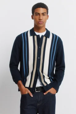 Cárdigan botones raya vertical