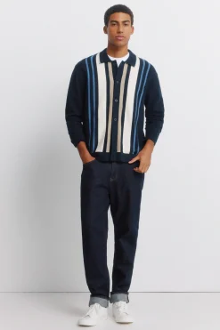 C&aacute;rdigan botones raya vertical