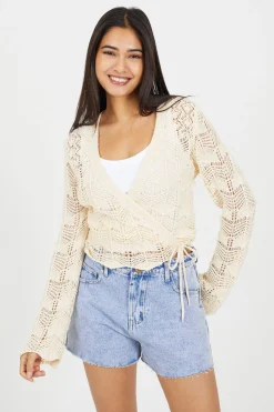 C&aacute;rdigan con lazo lateral