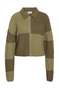 cárdigan cremallera bicolor