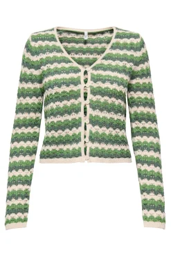 C&aacute;rdigan de crochet troquelado