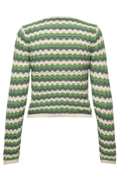 C&aacute;rdigan de crochet troquelado