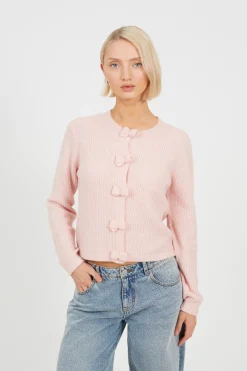 Cárdigan de punto con lazos