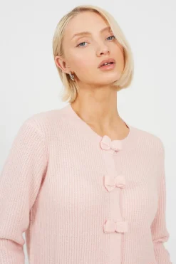 C&aacute;rdigan de punto con lazos