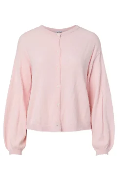 Cárdigan de punto con cuello redondo y manga caída