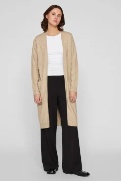 C&aacute;rdigan largo de punto con viscosa