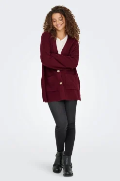 Cárdigan midi con bolsillos