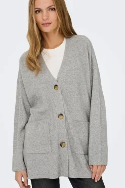 C&aacute;rdigan midi con bolsillos