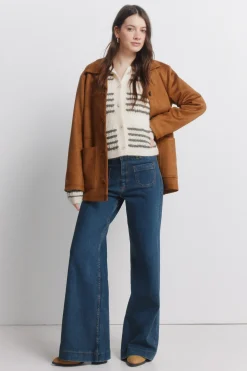 C&aacute;rdigan pointelle de rayas