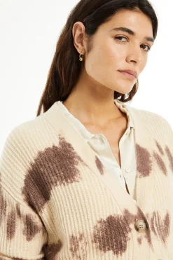 C&aacute;rdigan punto estampado