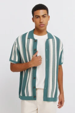 C&aacute;rdigan rayas botones