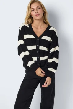 c&aacute;rdigan rayas cuello pico