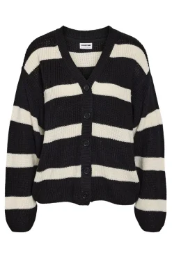 c&aacute;rdigan rayas cuello pico