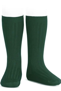 Calcetines altos básicos canalé