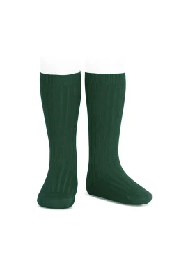 Calcetines altos básicos canalé