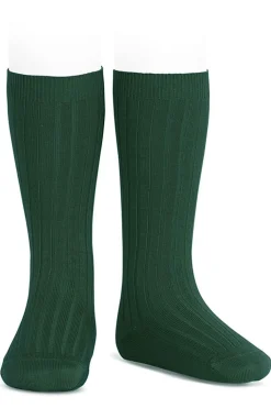 Calcetines altos básicos canalé