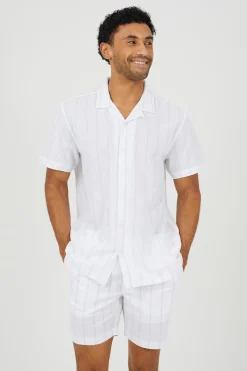 Camisa a rayas manga corta