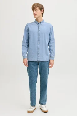 Camisa algod&oacute;n manga larga relaxed