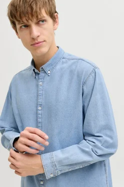 Camisa algod&oacute;n manga larga relaxed