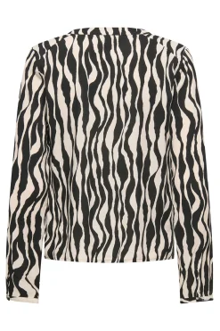 Camisa animal print manga larga