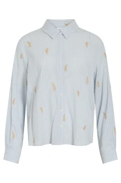 Camisa con bordados de algod&oacute;n y viscosa