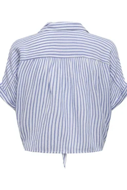 Camisa crop manga corta