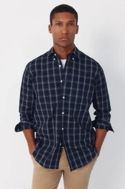 Camisa cuadros denim