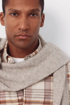 Camisa cuadros oxford slub