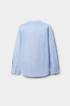 Camisa de lino a rayas mao ni&ntilde;o