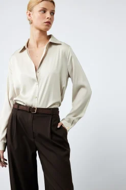 Camisa de sat&eacute;n