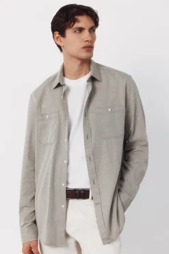 Camisa espiga bolsillos