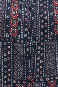 Camisa estampada con lurex