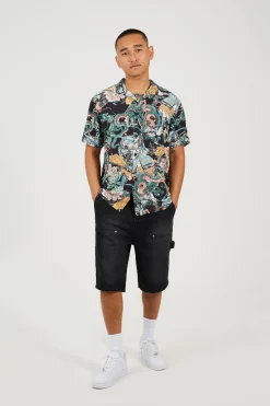 Camisa estampada de manga corta