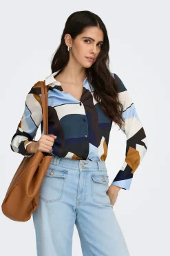 Camisa estampado geom&eacute;trico