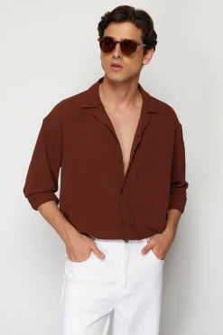 Camisa flu&iacute;da manga larga