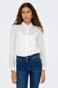 Camisa glitter manga larga