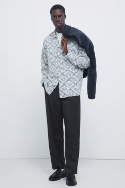 Camisa jacquard &eacute;tnico