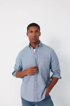 Camisa lisa oxford slub