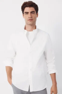 Camisa lisa popel&iacute;n