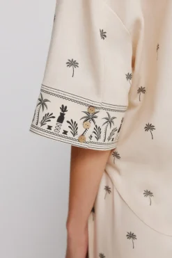 Camisa manga corta estampada oversize